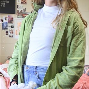 light green button up